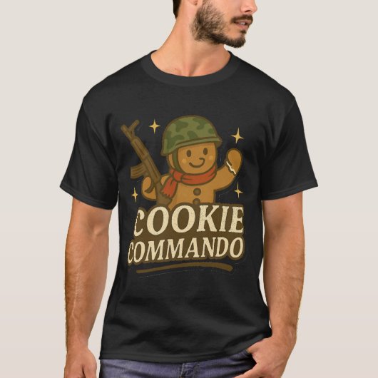 T-Shirt Cookie Kommando – Winter Camo Schal Editio (Vorderseite)