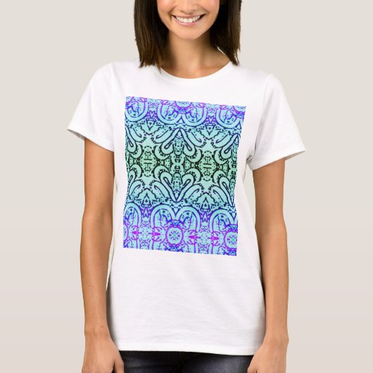 T-Shirt - Coole Farbige Abstraktion (Vorderseite)