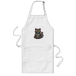 T-Shirt Cooler Waschbär trinkt Hafermilch-Eiskaffe Lange Schürze