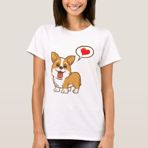 T - Shirt Corgi-"Herz" Valentines Tages