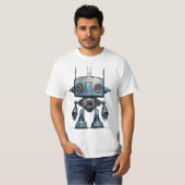 T - Shirt Cosmic Whimsy: Design von SCI-FI-Roboter (Vorne ganz)