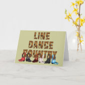 T-SHIRT Country Line Dance Karte (Gelbe Blume)