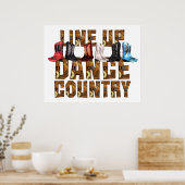 T-SHIRT Country Line Dance Poster (Küche)