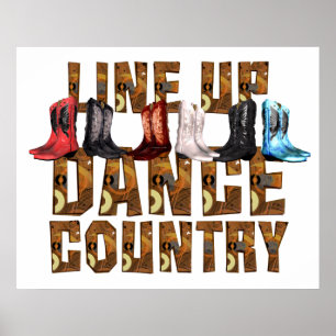 T-SHIRT Country Line Dance Poster