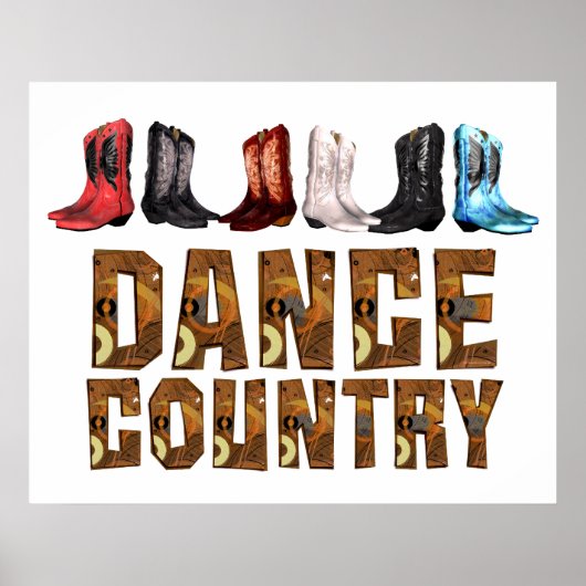 T-SHIRT Country Line Dance Poster (Vorne)
