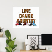 T-SHIRT Country Line Dance Poster (Heimbüro)