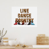 T-SHIRT Country Line Dance Poster (Küche)