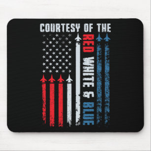 T-Shirt 'Courtesy Of The Red White And Blue' für M Mousepad