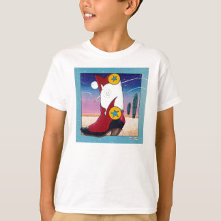 T - Shirt - Cowboy-Boot, alle bedruckt