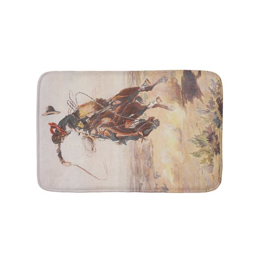 T-SHIRT Cowboy-Leben Badematte (Vorderseite)