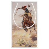 T-SHIRT Cowboy-Leben Kleine Geschenktüte (Rückseite)