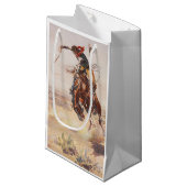 T-SHIRT Cowboy-Leben Kleine Geschenktüte (Vorderseite Schrägansicht)