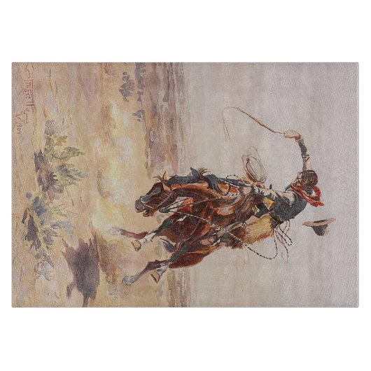 T-SHIRT Cowboy-Leben Schneidebrett (Vorderseite)