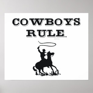 T-SHIRT Cowboy-Regel Poster