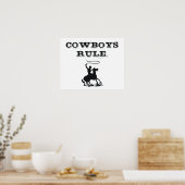 T-SHIRT Cowboys Rule Poster (Küche)