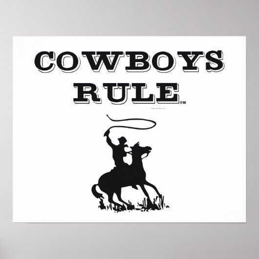 T-SHIRT Cowboys Rule Poster (Vorne)