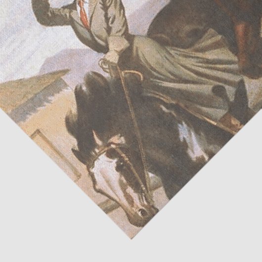 T-SHIRT Cowgirl-alte Schule Seidenpapier (Ausschnitt)