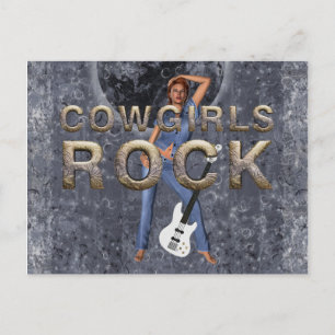 T-Shirt Cowgirls Rock Postkarte