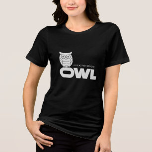 T-Shirt "Creative Studio Owl" - minimalistischer w Tri-Blend Shirt