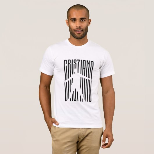 T - Shirt Cristiano Ronaldo CR7 Silhouette Design (Vorne ganz)