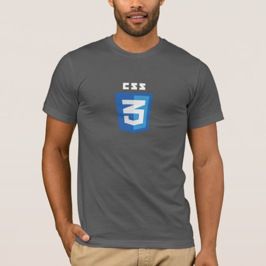 T - Shirt CSS3 (grau) (Vorderseite)