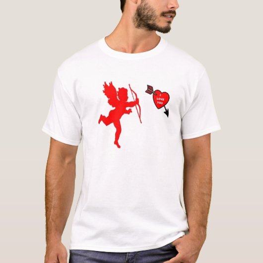 T - Shirt Cupid und Heart Red (Vorderseite)
