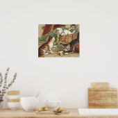 T-SHIRT Curious Cat Poster (Küche)