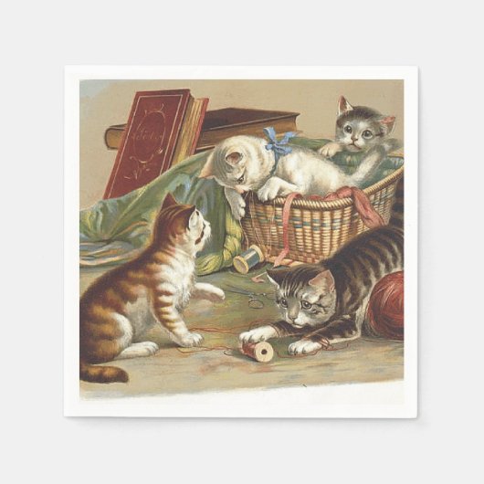 T-SHIRT Curious Cat Serviette (Vorderseite)