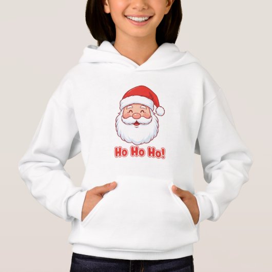T-Shirt Cute Santa Face Hoodie (Vorderseite)