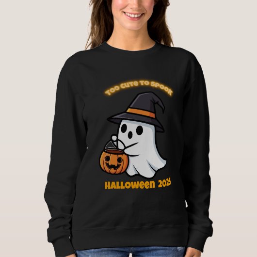 T-Shirt Cute Spook | Minimalist Kawaii Ghost Hallo Sweatshirt (Vorderseite)