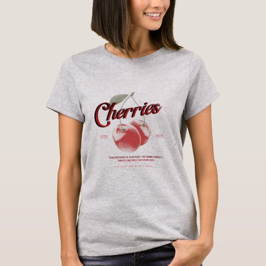 T-Shirt Damen Kirschen (Vorderseite)