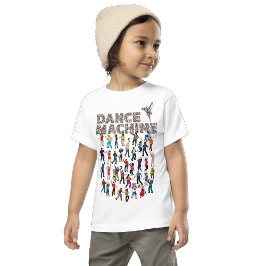 T - Shirt Dance Machine Colorful People Illustrati