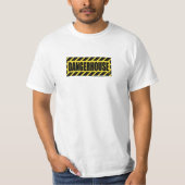 T - Shirt Dangerhouse Plattenen-GELBES Logo WEISS (Vorderseite)