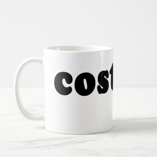 T-Shirt, das gerade KOSTÜM sagt Kaffeetasse (Links)