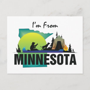 T-Shirt, das ich aus Minnesota bin Postkarte