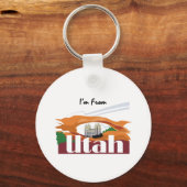 T-SHIRT, das ich aus Utah bin Schlüsselanhänger (Vorderseite)