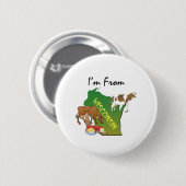 T-SHIRT, das ich aus Wisconsin bin Button (Vorne & Hinten)