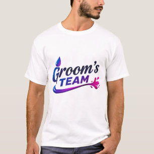 T-Shirt Das Team des Bräutigams feierte mit ihren 