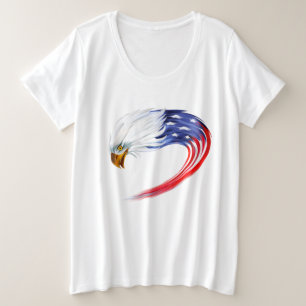 T - Shirt der Adlerflagge "Women's Plus Size"