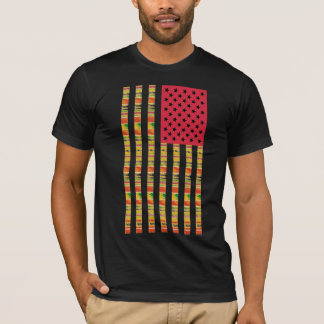 T - Shirt der afroamerikanischen Flagge