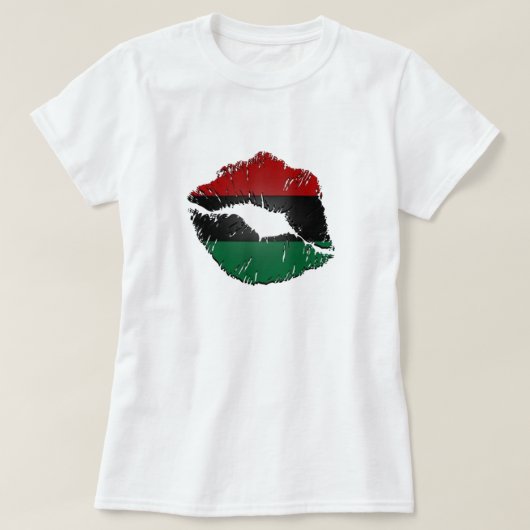 T - Shirt der afrozentrischen Lippen (Design vorne)