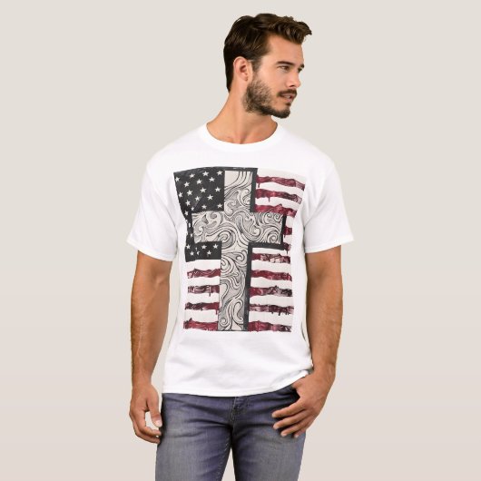 T - Shirt der amerikanischen Flagge (Vorne ganz)