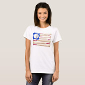 T - Shirt der amerikanischen Flagge Baseball (Vorne ganz)