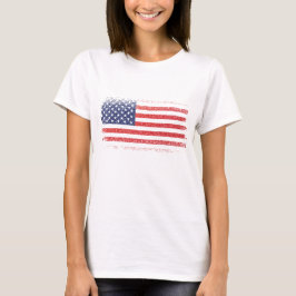 T - Shirt der amerikanischen Flagge für Frauen