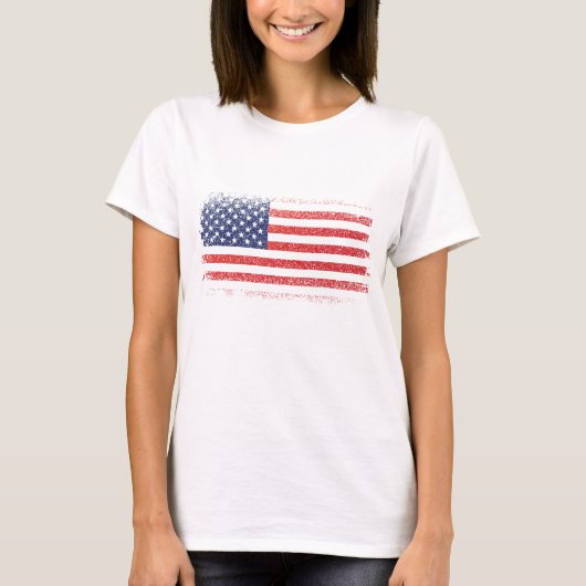 T - Shirt der amerikanischen Flagge für Frauen (Vorderseite)