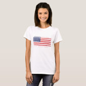 T - Shirt der amerikanischen Flagge für Frauen (Vorne ganz)