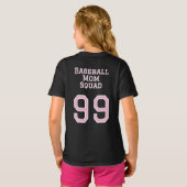 T - Shirt der Baseball-Mama Squad Girls (Schwarz voll)