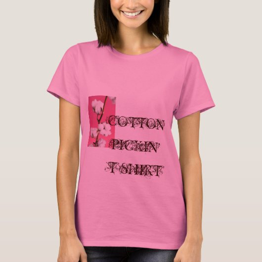 T - SHIRT DER BAUMWOLLEPICKIN (Vorderseite)