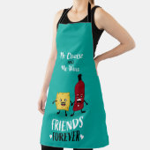 T - Shirt der besten Freunde von Käse und Wein Schürze (InSitu)