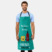 T - Shirt der besten Freunde von Käse und Wein Schürze (Getragen)